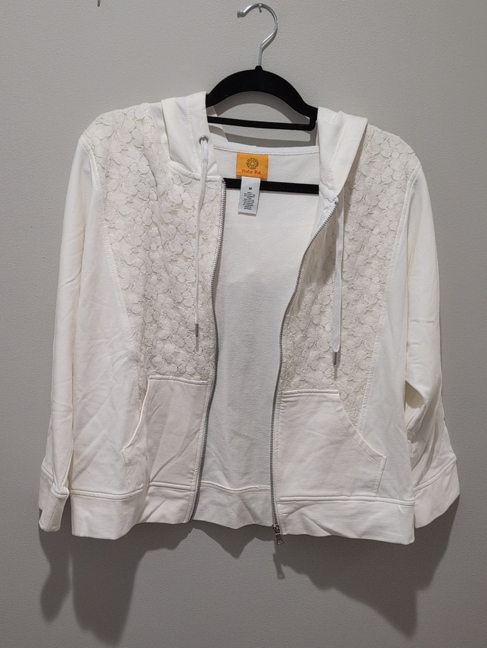 Ruby Road Cream Zip-Up Jacket